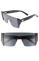 Women's Max Mara Linaiis Shield Sunglasses - Black