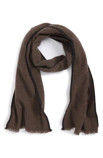 Men's Andrew Stewart Contrast Selvedge Cashmere Scarf