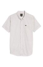 Men's Rvca Arrowed Woven Shirt - Ivory