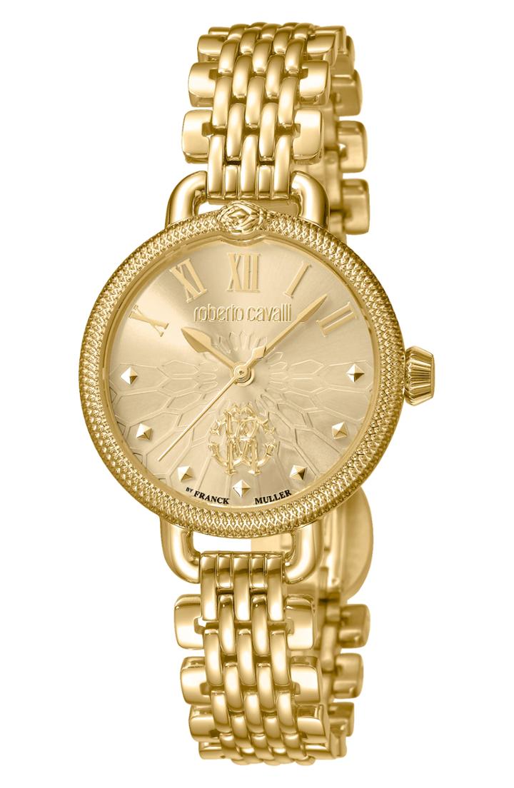 Women's Roberto Cavalli By Franck Muller Floreale Bracelet Watch, 30mm