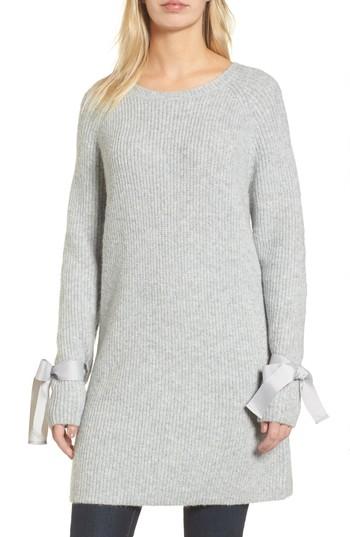 Women's Halogen Bow Sleeve Tunic - Grey