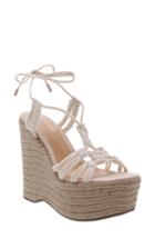 Women's Schutz Macris Platform Wedge Sandal M - Metallic