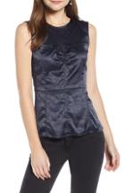 Women's Something Navy Corset Detail Sleeveless Top, Size - Blue