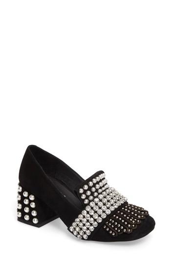 Women's Jeffrey Campbell Bernice Embellished Pump M - Black