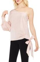 Women's Vince Camuto One-shoulder Side-tie Poplin Top - Pink