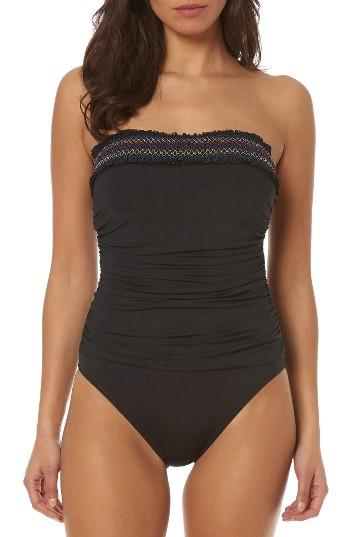 Women's Bleu By Rod Beattie Strapless One-piece Swimsuit - Black