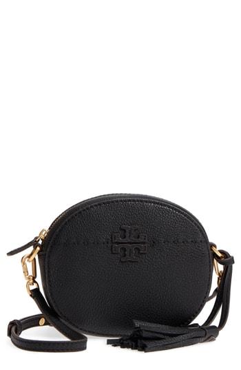 Tory Burch Mcgraw Leather Crossbody Bag - Blue