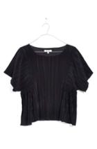 Women's Madewell Micropleat Top, Size - Black