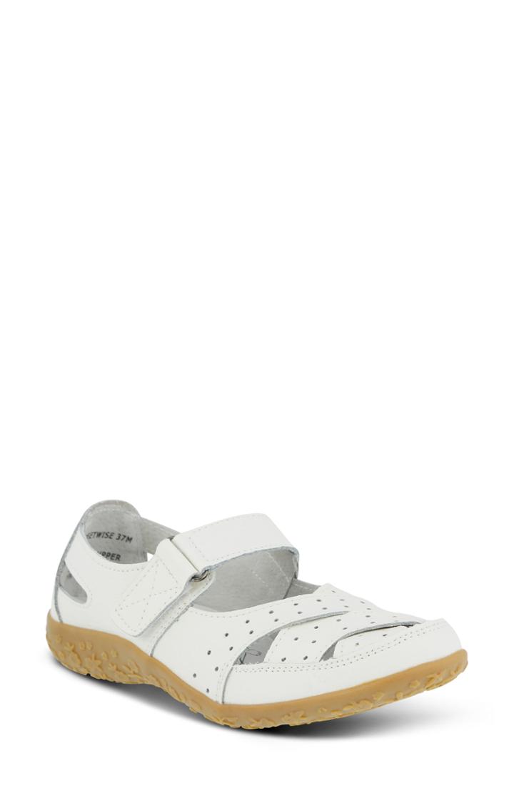 Women's Spring Step Streetwise Flat .5us / 39eu - White