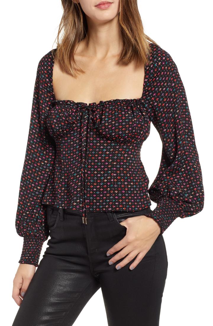 Women's Afrm Isadora Corset Top - Black