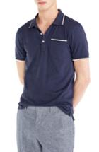 Men's J.crew Tipped Slub Jersey Polo - Blue