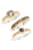 Women's Anna Beck Grey Sapphire & Pyrite Stack Rings