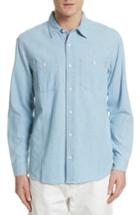 Men's Carhartt Work In Progress Clink Chambray Shirt, Size - Blue