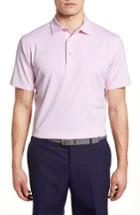 Men's Peter Millar Halford Stripe Stretch Jersey Polo, Size - White