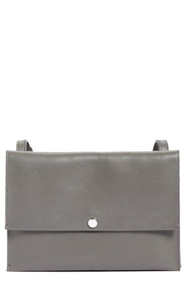 Shinola Crossbody Leather Bag - Grey