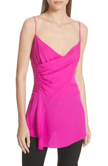 Women's Grey Jason Wu Asymmetrical Silk Crepe Tank - Pink