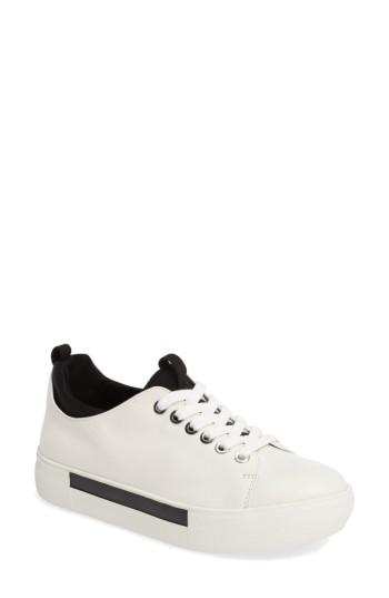 Women's Jslides Ariel Lace-up Platform Sneaker .5 M - White