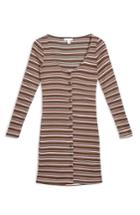 Women's Topshop Stripe Minidress Us (fits Like 10-12) - Red