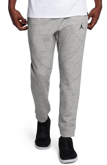 Men's Nike Jordan Wings Fleece Pants - Grey