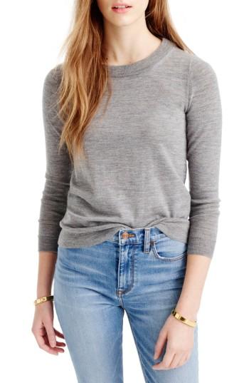 Women's J.crew Tippi Merino Wool Sweater, Size - Grey