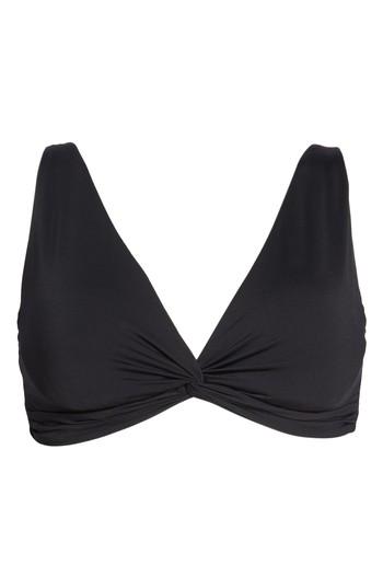 Women's Tommy Bahama Pearl Twist Front Underwire Bikini Top - Black