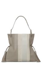 Allsaints Casey Calfskin Leather & Suede Hobo - Beige