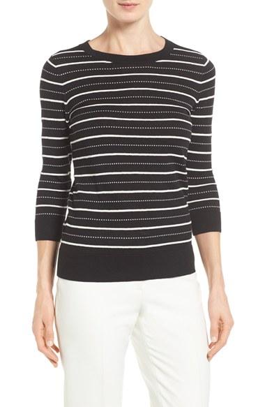 Women's Halogen Cotton Blend Pullover - Black