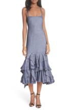 Women's Milly Apron Ruffle Midi Dress - Blue