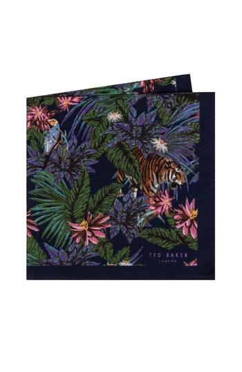 Men's Ted Baker London Jungle Print Wool Pocket Square