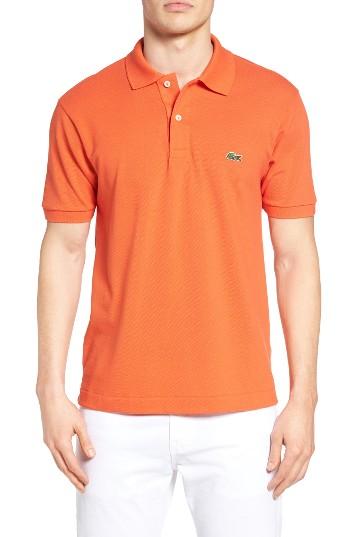 Men's Lacoste 'l1212' Pique Polo (xs) - Orange