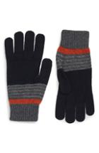 Men's Ted Baker London Striped Knit Gloves, Size - Blue