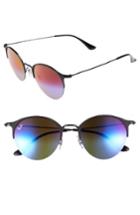 Women's Ray-ban 50mm Gradient Mirrored Sunglasses - Matte Black