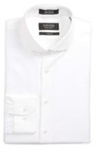 Men's Nordstrom Men's Shop Trim Fit Solid Dress Shirt .5 - 32/33 - White