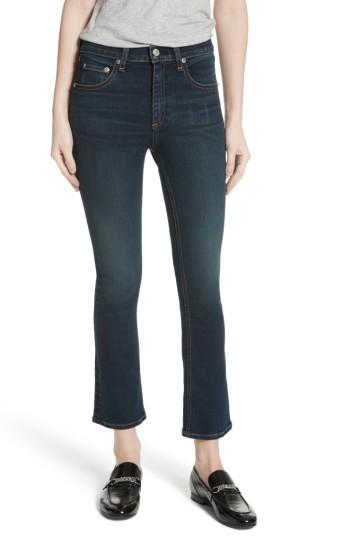 Women's Rag & Bone/jean Hana High Waist Crop Flare Jeans - Blue