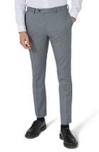 Men's Topman Skinny Fit Houndstooth Suit Trousers X 32 - Green