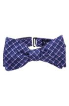 Men's Ted Baker London Superb Check Silk Bow Tie, Size - Purple