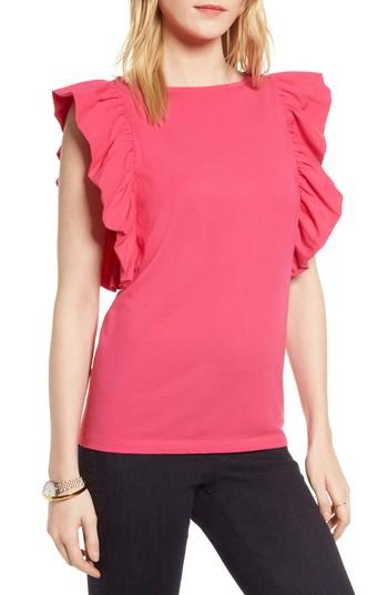 Women's 1901 Ruffle Sleeve Tee - Pink