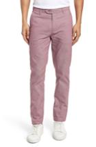 Men's Ted Baker London Holldet Slim Fit Textured Trousers - Red