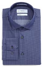 Men's Calibrate Trim Fit Stretch Check Dress Shirt