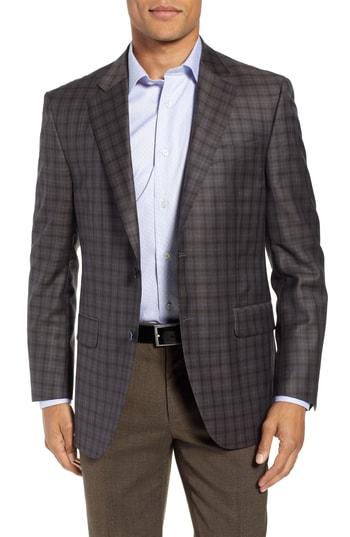 Men's Peter Millar Flynn Classic Fit Check Wool Sport Coat S - Brown