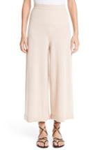 Women's Rosetta Getty Cashmere Crop Wide Leg Pants - Beige