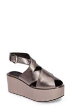 Women's Jeffrey Campbell Larkport Slingback Platform Sandal .5 M - Metallic