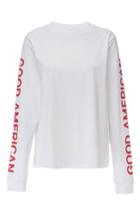 Women's Good American Goodies Graphic Long Sleeve Tee - White