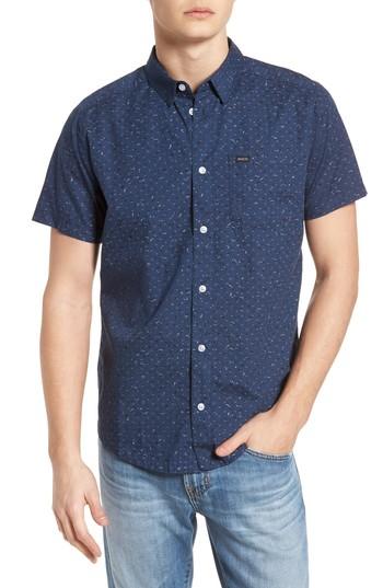 Men's Rvca Jaded Woven Shirt - Burgundy