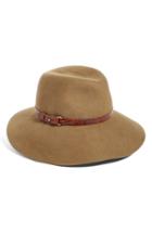 Women's Eric Javits 'fanny' Water Repellent Wool Fedora - Beige