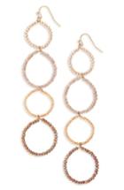 Women's Panacea Crystal Linear Circle Earrings