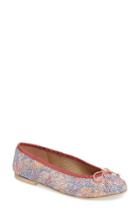 Women's French Sole Pearl Bow Flat M - Pink