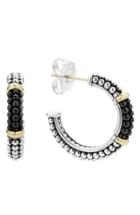 Women's Lagos 'black & White Caviar' Hoop Earrings