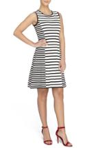 Women's Catherine Catherine Malandrino 'claire' Stripe Knit Sleeveless Fit & Flare Dress