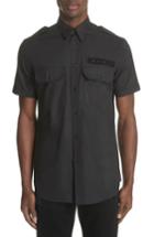Men's Givenchy Short Sleeve Woven Shirt Eu - Black
